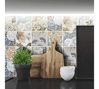 ADesign 32 Pz Adesivi per Piastrelle Bagno e Cucina 15 x15 cm Autoadesivo Decorazione Adesivo murale in PVC Impermeabile Adesivi Pavimento Parete mattonelle mosaico stile /T1016