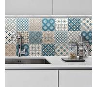 ADesign 32 Pz Adesivi per Piastrelle Bagno e Cucina 15 x15 cm Autoadesivo Decorazione Adesivo murale in PVC Impermeabile Adesivi Pavimento Parete mattonelle mosaico stile /T1013