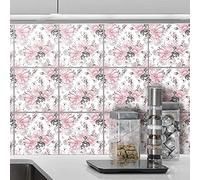 ADesign 32 Pz Adesivi per Piastrelle Bagno e Cucina 15 x15 cm Autoadesivo Decorazione Adesivo murale in PVC Impermeabile Adesivi Pavimento Parete mattonelle mosaico stile /T1042
