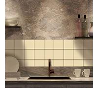ADesign 32 Pz Adesivi per Piastrelle Bagno e Cucina 15 x15 cm Autoadesivo Decorazione Adesivo murale in PVC Impermeabile Adesivi Pavimento Parete mattonelle mosaico stile /T1090