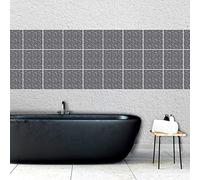 ADesign 32 Pz Adesivi per Piastrelle Bagno e Cucina 15 x15 cm Autoadesivo Decorazione Adesivo murale in PVC Impermeabile Adesivi Pavimento Parete mattonelle mosaico stile /T1010