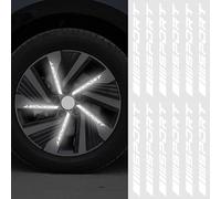 Adesive Riflettenti per Cerchi Auto, per Great Wall King Kong Cannon C70 C20r C30 Trim Stripes Strisce Adesive per Auto, Adesivi per La Sicurezza delle Ruote,White