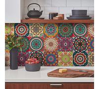 Adesivi 10x10 cm stile Talavera, confezione mista per decorare pareti, cucina, bagno e scale, decorazione per la cucina 30 pezzi 4x4 pollici,22 pezzi da 4x4 pollici,24 pezzi da 4x4 polliciGeometrico,T