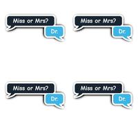 Adesivi: 150 mm, 4 pezzi - Miss or Mrs? Dr. - extra large Jura Sticker per porta cancello