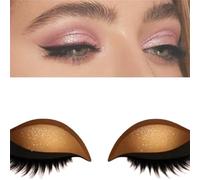 Adesivi 2 in 1 riutilizzabili per ombretto e ciglia finte, adatti a tutte le forme di occhi, per un look naturale e senza sforzo (Due paia dorati)