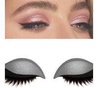 Adesivi 2 in 1 riutilizzabili per ombretto e ciglia finte, adatti a tutte le forme di occhi, per un look naturale e senza sforzo (Un paio argentati)