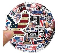 Adesivi 2024, adesivi elettorali Biden,50 adesivi per le elezioni Biden del 2024 | Decori stagionali di cancelleria per scrapbooking per auto, camion, finestre, pareti, bottiglie d'acqua