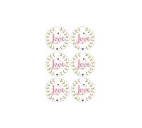 Adesivi 3D Ã 4 cm - Amore su sfondo bianco