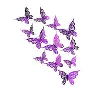 Adesivi 3D a farfalla - decalcomanie da parete | arte della parete della farfalla | 3 adesivi rimovibili di dimensioni | Decalcomanie decorative per la festa di matrimonio in aula camera da |