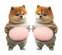 Adesivi 3D a forma di cane, divertenti decalcomanie a forma di animale, 2 pezzi, simpatici adesivi con colori vivaci, decorazioni per telefono e computer portatile, con adesivo robusto, accessorio per