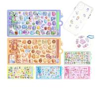 Adesivi 3D - Adesivi per animali in resina da 6 pezzi | Set di decalcomanie simpatico cartone animato, adesivo ricompensa riutilizzabile per bambini e adulti Amici di famiglia Pianificatore per estern