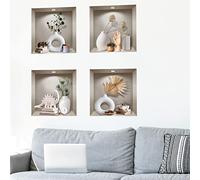 Adesivi 3D | Adesivo da parete adesivo 3D decorativo di design - Adesivi murali per camera degli adulti - Adesivi murali 3D - Decorazione per soggiorno, adesivi murali per camera da letto, 60 x 60 cm