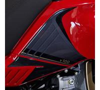 Adesivi 3D compatibili con Moto Guzzi V100 Mandello Laterali Serbatoio Metal