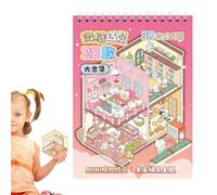 Adesivi 3D con scena adesiva | adesivi estetici forniture giocattoli giochi per artigianato scuola aula campeggio viaggi diario artigianato
