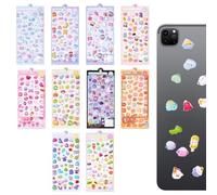 Adesivi 3D,Decalcomanie 3D Riutilizzabili A Fumetto Da 10 Pezzi - Adesivi Animali a Bolle per Bambini Piccoli - Per Bambini Piccoli Casa Aula Feste Artigianato Custodia Telefono Computer Quaderno