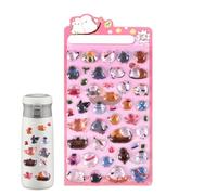 Adesivi 3D - Decalcomanie estetiche per uccelli e conigli - Adesivi di artigianato - per diario taccuino artigianale, bottiglia d'acqua, pianificatore, quaderno per computer portatile