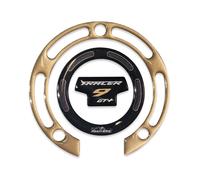 Resin Bike Adesivi Moto Compatibile con Yamaha Tracer 9 GT+ 2024 Oro. Protezione Tappo Serbatoio da Urti e Graffi. Adesivi Resinati con Effetto 3D Made in Italy