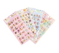 Adesivi 3D Per Bambini - Giocattoli Animali Impermeabili - 4 Pezzi Decalcomanie Adesive A Tema Cibo,Per Bambini Adulti Quaderno Astuccio Planner Biglietti Di Auguri Custodia Telefono