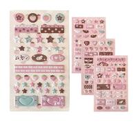 Adesivi 3D per bambini, note musicali, giocattoli, adesivi in schiuma a forma di stella, per diario per bambini, quaderni, astuccio, tablet, custodia per cellulare, bottiglia d'acqua, diari