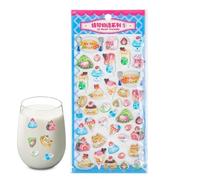 Adesivi 3D Per I Bambini | Decalcomania Trasparente A Tema Alimentare,Adesivi per Scrapbooking,Per Bambini Adulti Ricompensa Giornale Planner Diario Telefono Valigia Borraccia Computer Portatile