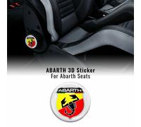 Adesivi 3D per Sedili Fiat 500 Abarth, Scudetto, Diametro 75 mm