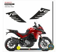 ADESIVI 3D PROTEZIONI CARENE LATERALI GAMBE MOTO DUCATI MULTISTRADA V2 S MV2 P