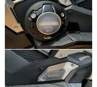 Resin Bike Adesivi Scooter Compatibile con Honda X-Adv 2021. Protezioni Carter Variatore da Urti e Graffi. Coppia Adesivi 3D Resinati - Effetto Argento Spazzolato e Carbonio