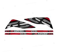 Adesivi 3D Protezioni Paramani compatibili con Motorrad R 1200 GS (Grigio-Rosso)