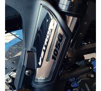 Resin Bike Adesivi Moto Compatibile con Suzuki V-Strom 1050 XT 2020 Nero Metal. Protezione Parasteli Parafango da Urti e Graffi. Coppia Adesivi 3D Resinati