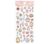 Adesivi 3D - Set di adesivi decorativi in rilievo con cristalli per feste e artigianato, design realistico durevole con effetto scintillante, per bambini, ragazze, adolescenti, adulti