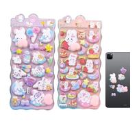 Adesivi 3D,Stickers Animali Per Decorazioni | 2 Fogli Decalcomanie Da Cancelleria - Per Taccuino Scrapbooking Diario Laptop Artigianato Bambini Ragazzi Ragazze Festa Regali Premi