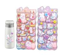 Adesivi 3D - Stickers Animali Per Decorazioni,2 Fogli Di Adesivi Per Scrapbooking,Per Scrapbooking Custodia Telefono Taccuino Laptop Ragazzi Ragazze Party Favoriti Premi Classe