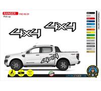 ADESIVI 4 x 4 CASSONE LATERALE SPORTELLO POSTERIORE RANGER pick up FRD RG 09