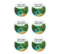 Adesivi: 50 mm, 6 pezzi - Rotonda da viaggio Plitvice Lakes National Park Croatia per valigie computer portatili auto