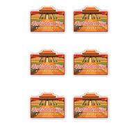 Adesivi: 50 mm, 6 pezzi - Vintage Forbidden City Pechino China Travel Sticker