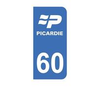 Adesivi 60 con Logo Ufficiale Regione Piccardia per Targa