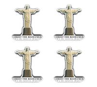 Adesivi: 75 mm, 4 pezzi, motivo "Christ the Redeemer Rio de Janeiro, grandi adesivi da viaggio