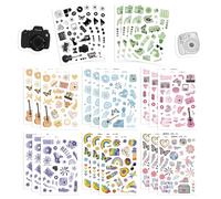 Adesivi, 8 fogli Moda Strada Adesivi, Trendy Cool Sticker Packs Adesivi, Stickers Aesthetic Graffiti Colorati in Vinile, per skateboard, chitarra, computer, scooter, laptop, multicolore