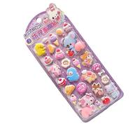 Adesivi a bolle carine - Adesivi divertenti riutilizzabili 3D | Decalcomanie per Scrapbook per bambini e adesivi a bolle | Per Artigianato Mobile Compleanno