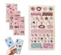 Adesivi a forma di bolle, con note musicali, 4 pezzi, piccole stelle, decorazione per laptop, per computer portatile, per tablet, custodia per bottiglia d'acqua, pianificatore, diario, laptop e