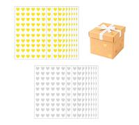 adesivi a forma di cuore 1200 pezzi oro e argento 1,3 cm decorazioni romantiche per feste compleanni matrimoni scrapbooking artigianato fai da te