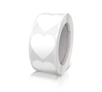 Adesivi a forma di cuore bianco autoadesivi in formato piccolo con codifica a colori, adesivi a forma di cuore per matrimoni, scrapbooking, regali, 500 pezzi