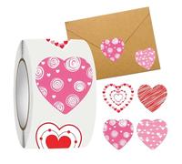 Adesivi A Forma Di Cuore Per Bambini, 500 Pezzi di Etichette a Forma di Cuore per Premi e Ricompense, Etichetta Decorativa, per Compleanno Aula Casa Matrimonio Celebrazione Luogo di Lavoro