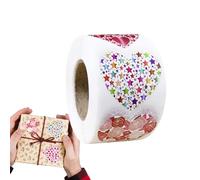 Adesivi a forma di cuore - Set di 500 etichette luminose, motivi vari e attraenti | Adesivi d'amore decorativi, accessori per l'arte creativa per abbellimenti di quaderni, decorazioni