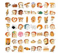 Adesivi a forma di ladro di pane con graffiti, 60 pezzi, , impermeabili, per feste, bambini, adolescenti, adulti, bottiglia d'acqua, laptop, telefono, computer, skateboard, bagagli