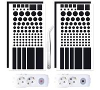 Adesivi a LED con Blocco Della Luce Adesivo Adesivi Blocco Luce Filtri LED Dimmerabili per Router Elettronica TV 4 Fogli con 1PCS Pinzette Oscura il 90% Della Luce