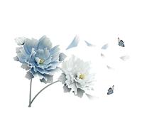 Adesivi a parete di fiori floreali adesivi a parete fiore loto di loto 3d arte arte murale rimovibile per camere da letto decorazioni per la casa 125x78 cm