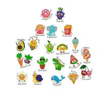 Adesivi a tema cartoni animati, motivo animali e cibo, decorazioni motivazionali per bambini, ragazzi, ragazzi, bambini, album di ritagli