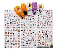 Adesivi adesivi per unghie di Natale di Halloween per trasferimento manicure Art Slider Wrap decorazione per feste di vacanza