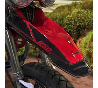 Resin Bike Adesivi Moto Compatibile con Guzzi V85 TT 2021 2022. Protezione Parafango Anteriore Moto da Urti e Graffi. Adesivo Resinato con Effetto 3D - Made in Italy